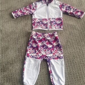 North Face Floral Baby Outfit Set